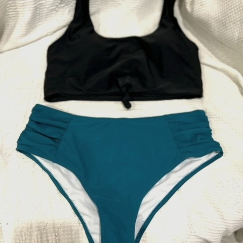 High waisted two-piece bathing suit